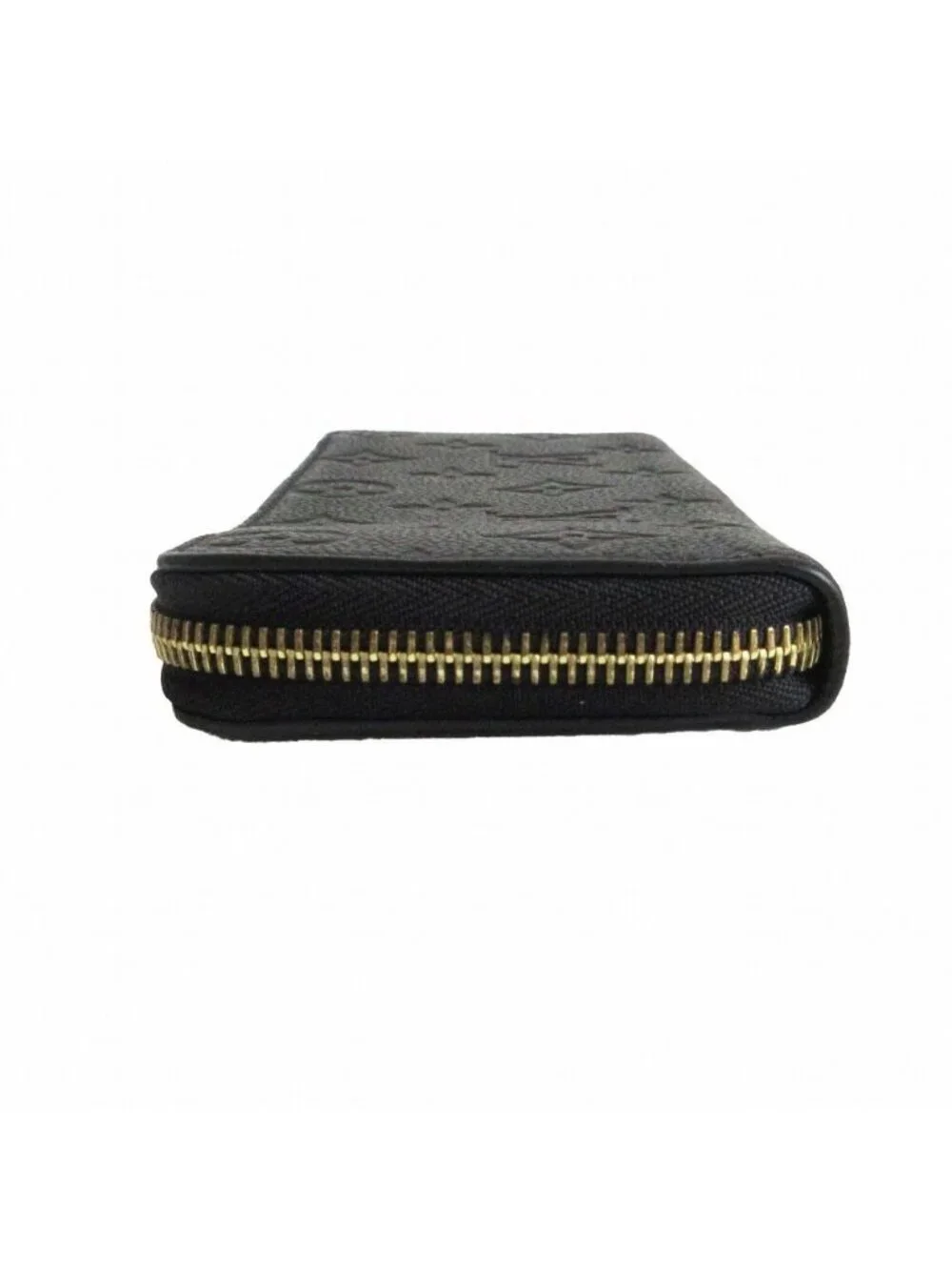Louis Vuitton Wallet Monogram Empreinte Portefeuille Clemence Zip Around Black